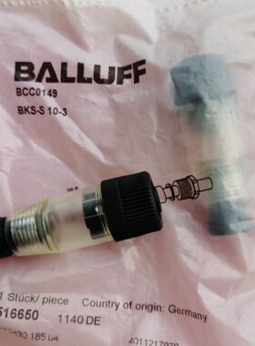 BALLUFF巴鲁夫连接器BC0149插头插座BKS-S-10-3信号四芯M12通用型