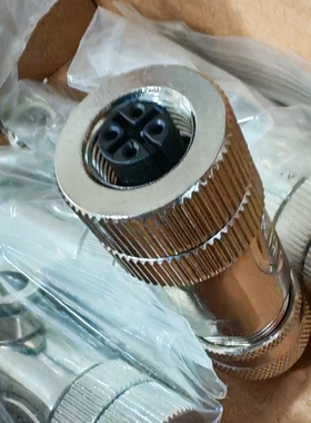 WAIN连接器M12-F04D-T-D8-SH母芯1632044212002四针屏蔽CAT5原装