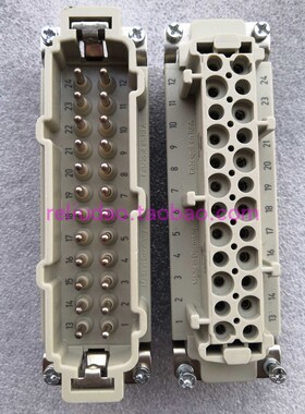 HARTING连接器09330242601公插芯09330242701母针HE-024-M/F浩亭