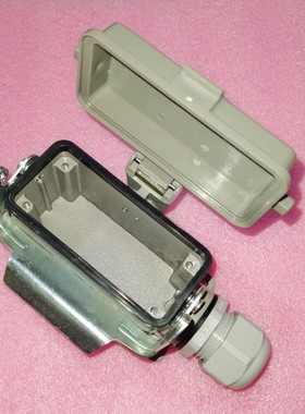 JMS连接器单扣底座H16B-SDR-LB-PG21/M25表面安装带盖HE-016-MF新