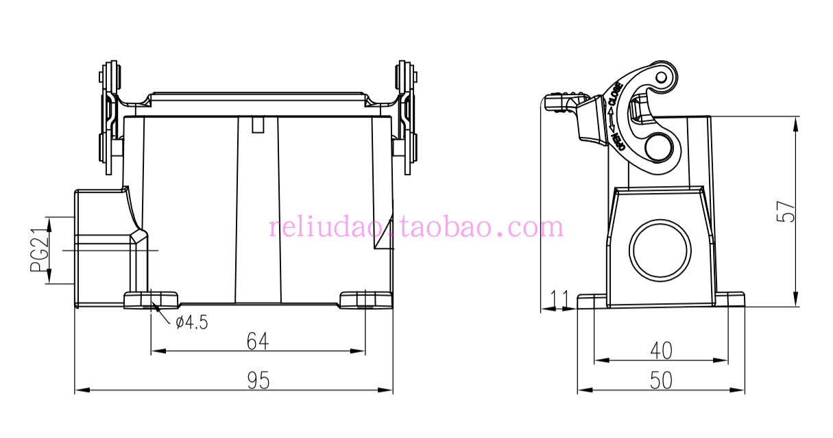 WAIN唯恩连接器H16ASF1LSCM20M25PG16PG21高底座19200160251