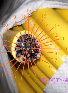 JMS热流道24芯电缆线黄色RVV24*1.5mm2国标24芯+1P地线高质量现货