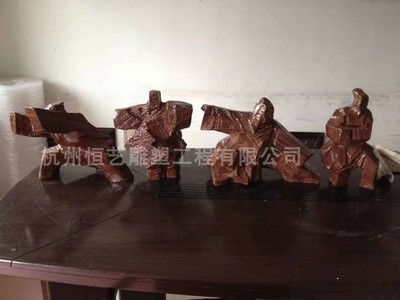定做打太极抽像人物玻璃钢铸铜防铜雕塑景观小品小区雕塑摆件