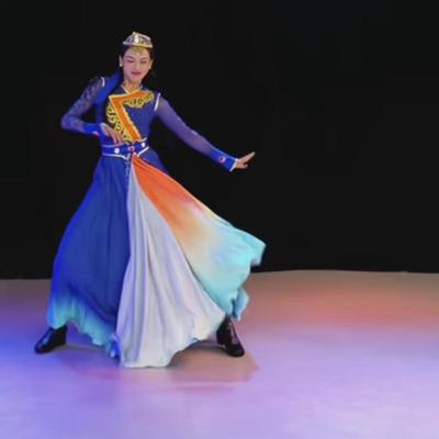 蒙古舞蹈演出服装摆夷大裙