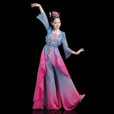 新款古典舞演出服女飘逸中国风仙女古风独舞服装点绛唇舞蹈表演服