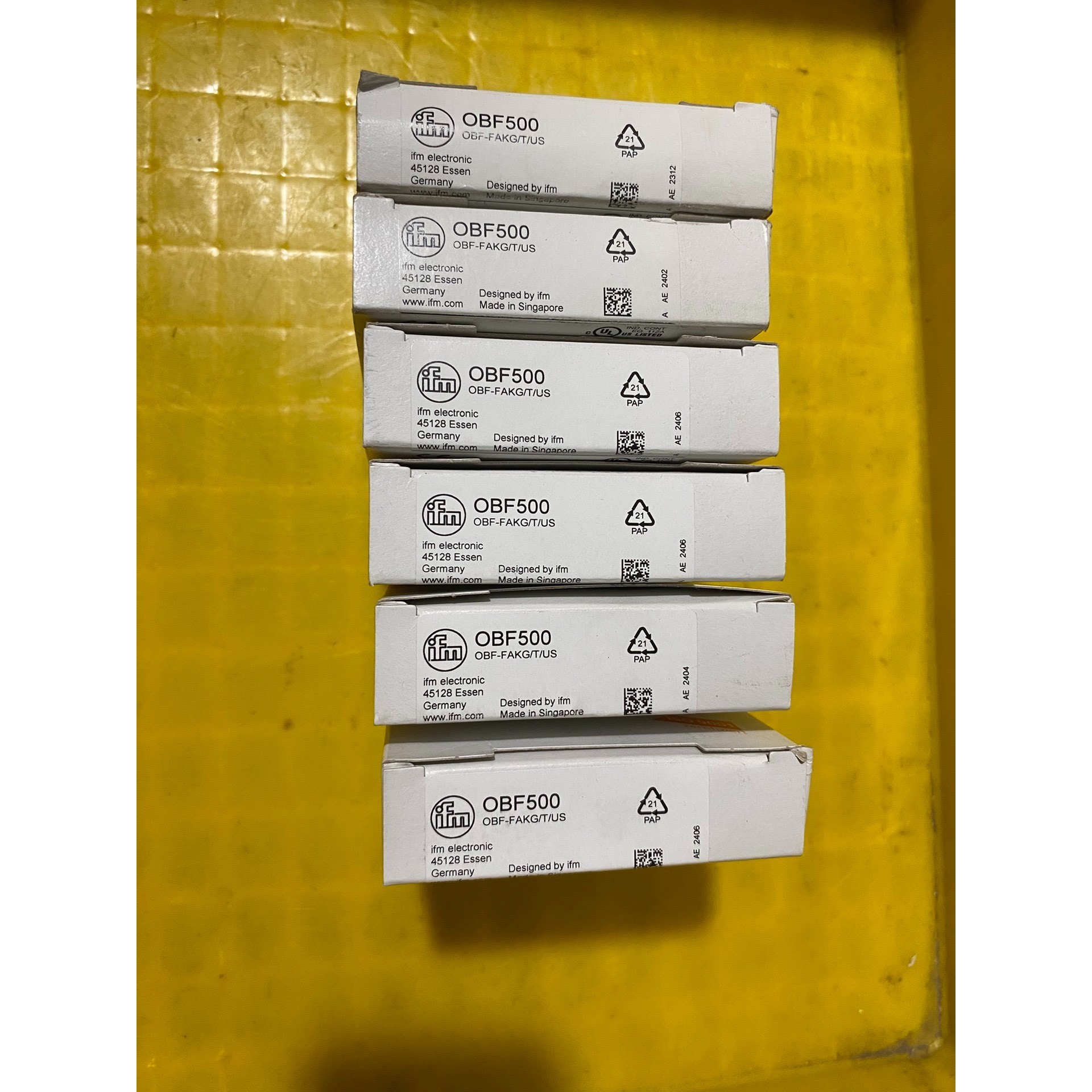 IFM易福门感应头开关传感器,型号OBF500,数量六个,全咨询维修咨询