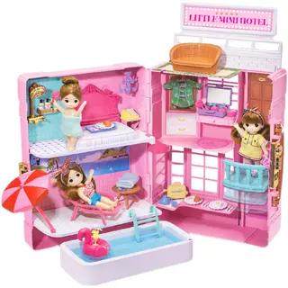 mimiworld行李箱酒店娃娃别墅城堡儿童仿真过家家手提包玩具娃娃