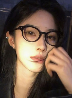复古小脸书呆子TR框眼镜女防蓝光