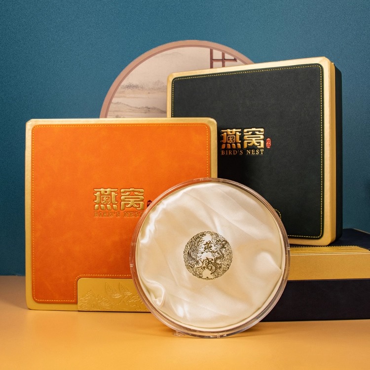 高档燕窝包装礼品盒皮盒空盒子