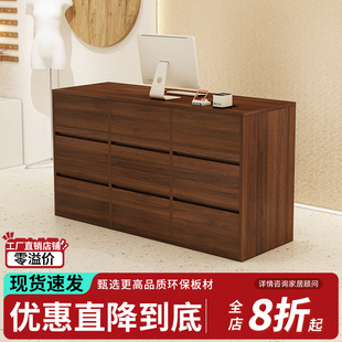 收银台服装店吧台店铺小型女装理发店柜台复古简易网红前台接待台