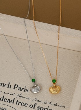 中式复古风精致福袋项链新款小众轻奢时尚气质女锁骨链装饰品礼物