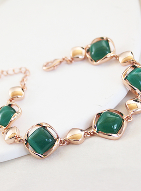 威妮华女猫眼石欧美风手链