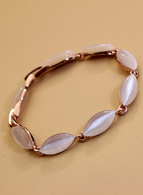 韩版简约学生森系复古猫眼石手链