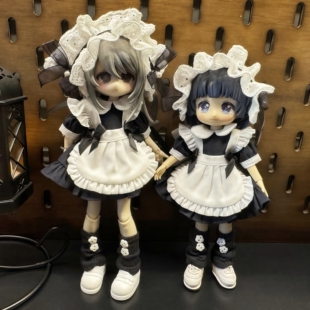 OB11娃衣 大12分bjd女仆装 阿巳2.0 阿巳3.0 出逃体连衣裙套装