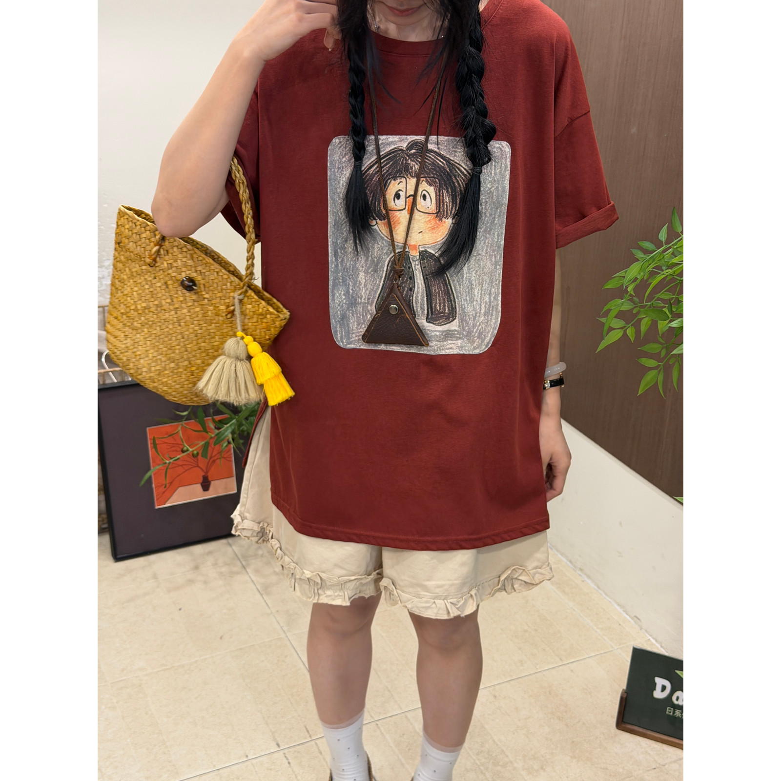 DA.7-夏上新夏天薄款百搭显瘦基础眼镜男孩大版短袖T恤8209