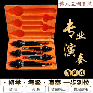 百诺全黑檀木小D调C降BGF5调套装 葫芦丝云南专卖成人专业演奏乐器