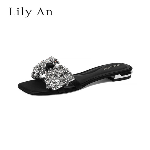 LilyAn手工轻奢高跟拖鞋