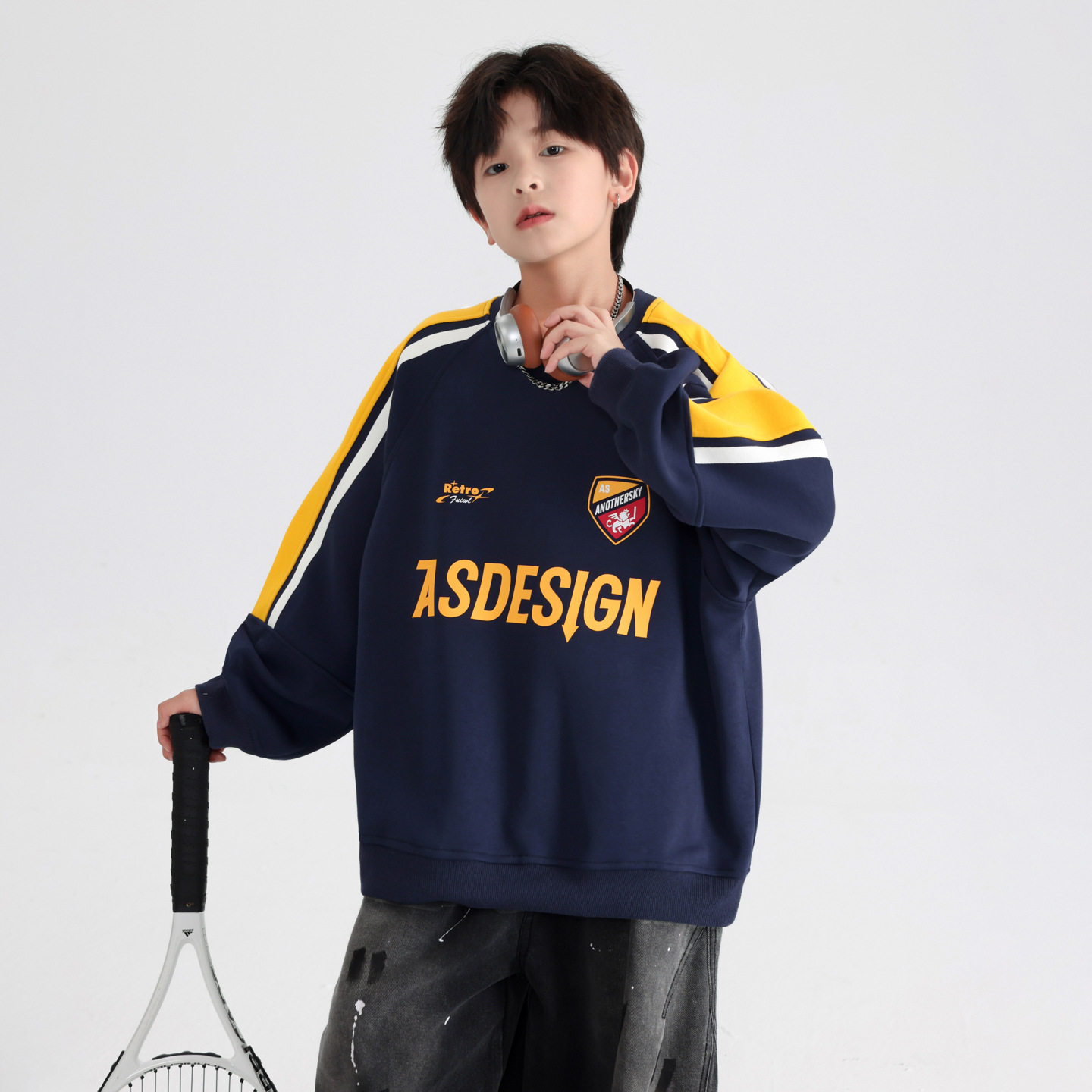 男童韩范撞色机车风运动卫衣春秋新款男孩儿童宽松上衣藏蓝色花灰,童装/婴儿装/亲子装,卫衣/绒衫,淘宝优惠券,粉丝福利购,淘宝优惠卷