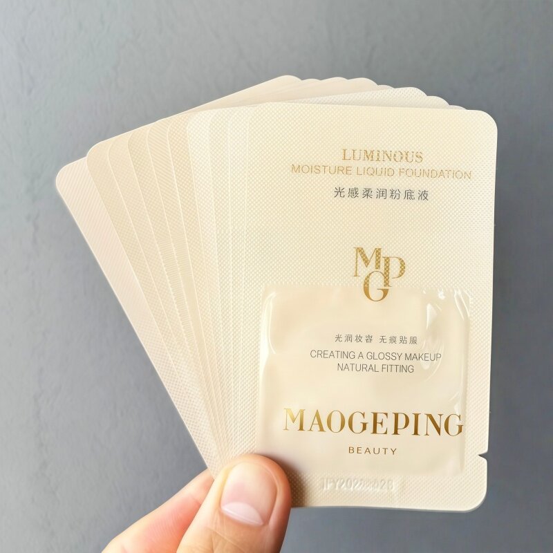 10片包邮 毛戈平光感柔润水奶油粉底液1ml小样 干皮保湿奶油持妆