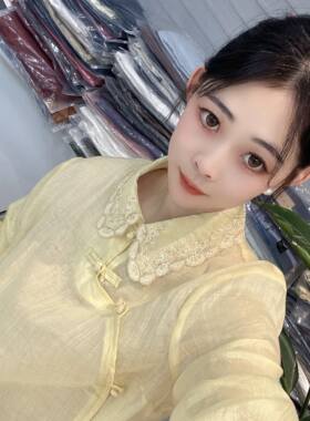 兜兜[苎麻上衣合集]高夏季新款苎麻短袖百搭衬衫女(C601-C650）