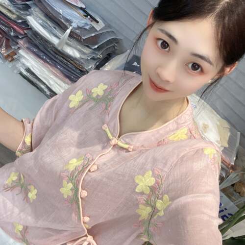 兜兜[苎麻上衣合集]高夏季新款苎麻短袖百搭衬衫女(S851-S900）