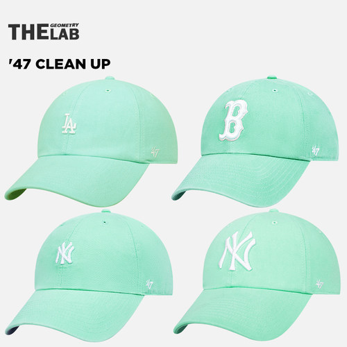 47显白绿色la帽子男女款ny小标潮