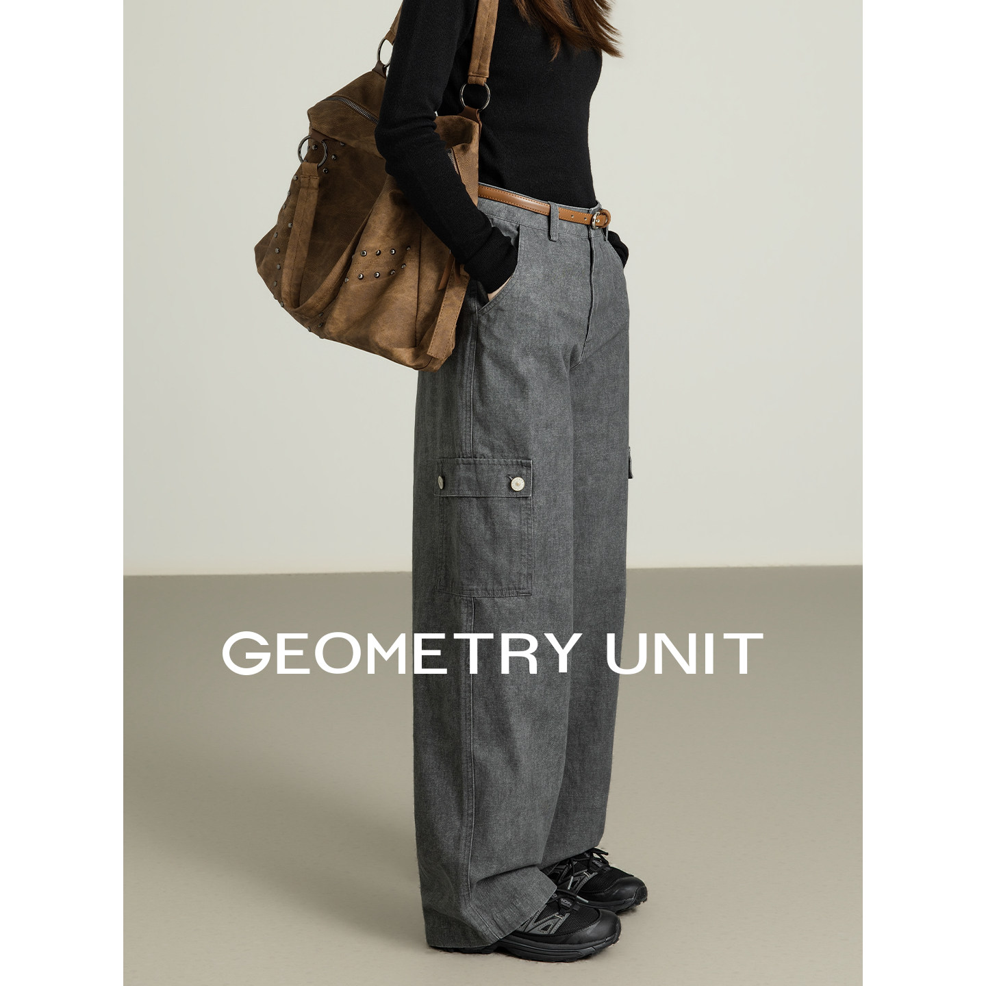 几何单元美式复古水洗多口袋休闲工装裤时尚新款宽松纯棉阔腿裤子,女装/女士精品,时尚工装裤,淘宝优惠券,粉丝福利购,淘宝优惠卷