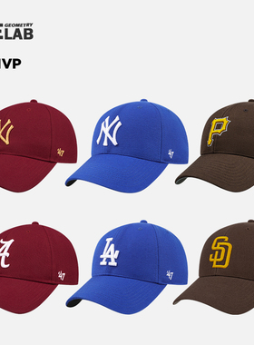 47brand大头围帽子黑色硬顶大标ny鸭舌帽女秋季款la棒球帽防晒男