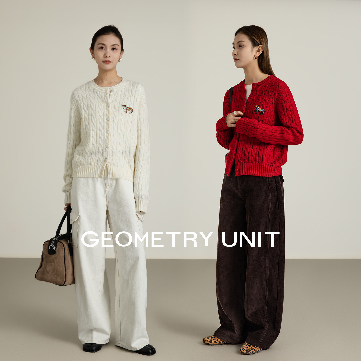 几何单元绵羊毛圆领绞花工艺毛衣单排纽扣小马刺绣休闲针织开衫女,女装/女士精品,毛针织衫,淘宝优惠券,粉丝福利购,淘宝优惠卷