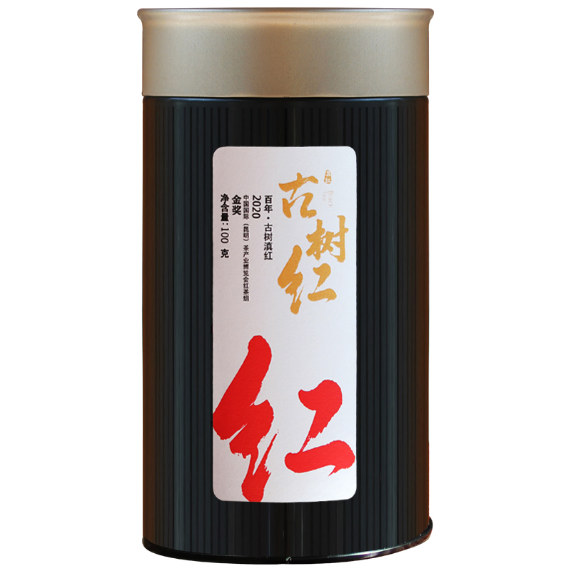 买3送1 金奖古树红茶自己喝凤庆滇红茶散茶礼罐100克
