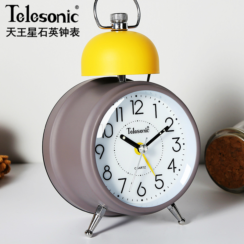 telesonic/天王星金属打铃闹钟声音超大复古怀旧学生用静音时钟表 家居饰品 台钟/闹钟 原图主图