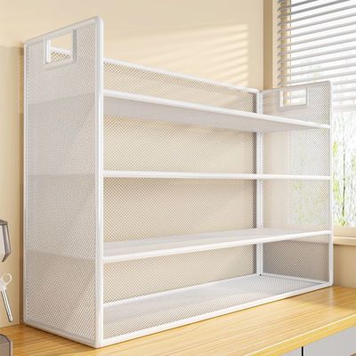 桌上书架桌面置物架办公桌收纳餐桌宿舍书桌多层小层架工位分层柜