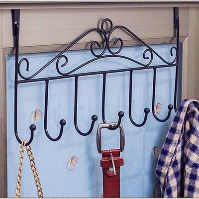 免打孔门后挂钩壁挂衣钩免钉进门门背式衣架卧室挂衣服收纳置物架