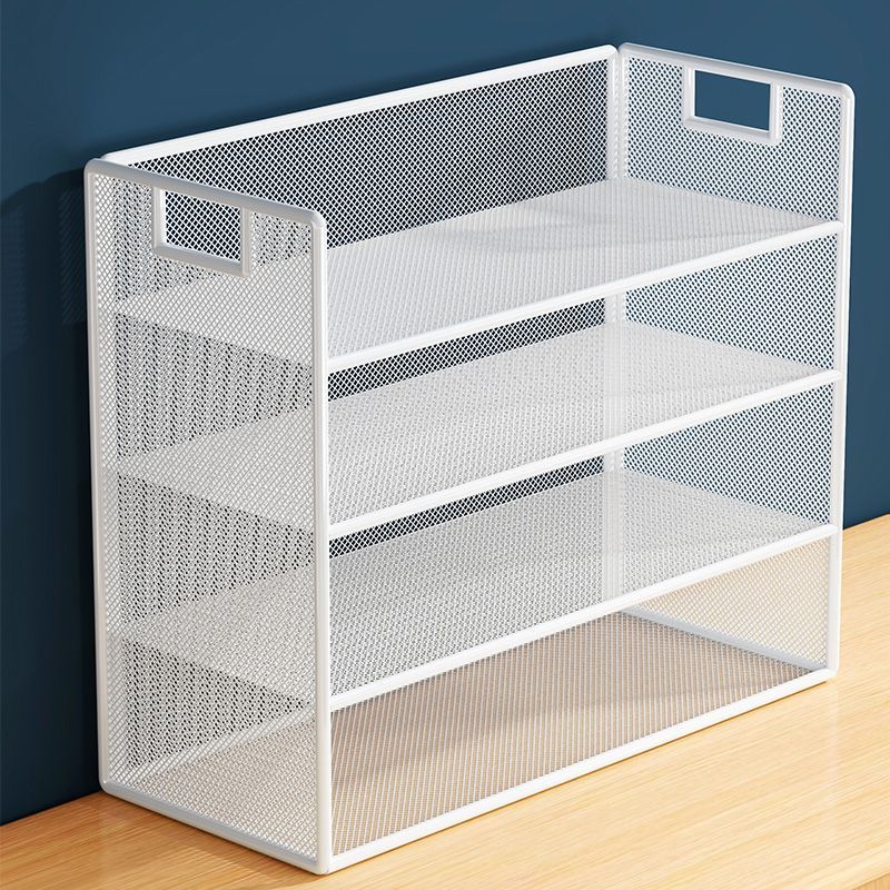 办公桌面收纳盒储物书桌上书架小型文件整理神器文具杂物置物架