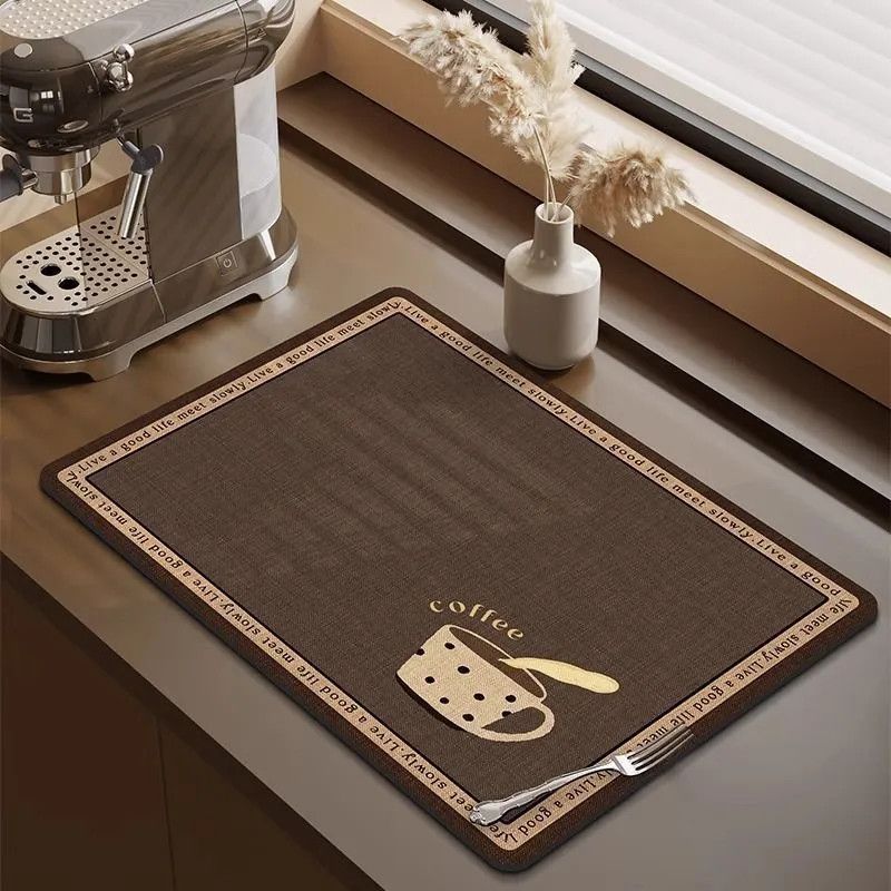 厨房沥水垫硅藻泥吸水垫桌面防水桌垫防油免洗可定制裁剪台面垫