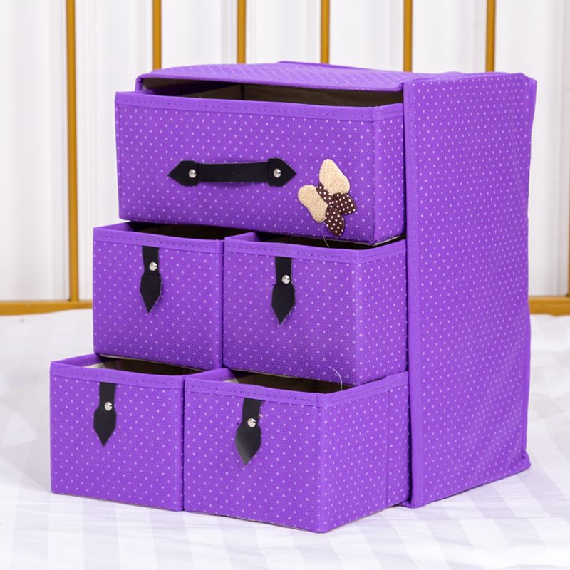 加厚内衣袜子收纳箱可折叠衣柜内裤收纳盒宿舍收纳杂物简约整理盒