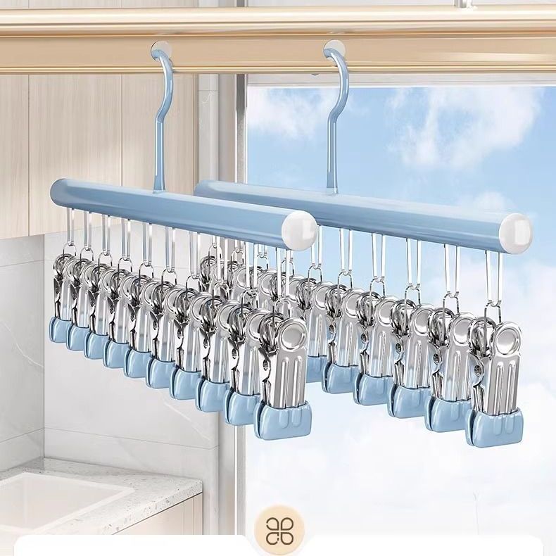 纳家不锈钢袜夹晾衣帽子多功能夹子2025新款阳台晒袜子304不锈钢