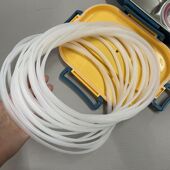 食品级胶圈学生饭盒配件304不锈钢圆形密封圈饭盒盖子防漏胶条