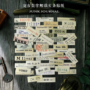 Tim Holtz风 信件邮戳手帐贴纸 复古TN英文装饰素材 junk journal