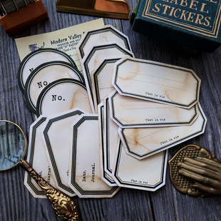 饰素材 Vie纯手工咖啡染色便签JunkJournal复古TN手帐装 C‘est