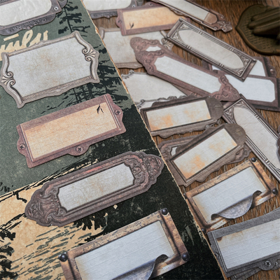 棕熊家手帐装饰仿金属铭牌复古