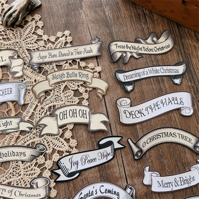 棕熊家贴纸马戏团手帐装饰复古贴