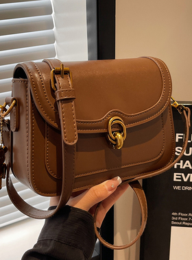 高级感包包2025新款女百搭时尚复古小众设计单肩斜挎包爆款小方包