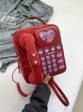 个性潮流创意电话包2026夏新款时尚可接听休闲单肩包百搭斜挎女包