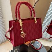 红色婚包大容量手提女包日常新娘女妈妈时尚 包喜婆婆结婚包新娘包