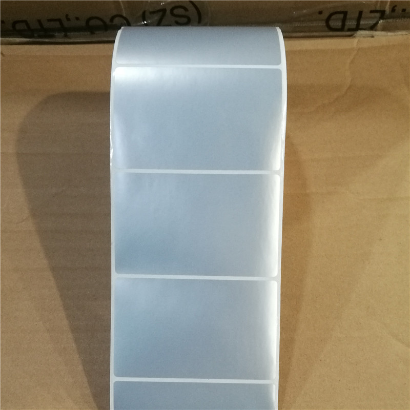 PET亚银纸90x60标签纸防水防磨擦撕不破G500U G530 ZT210 230 410 510 420 511 TSC244 342消银龙条码纸热卖