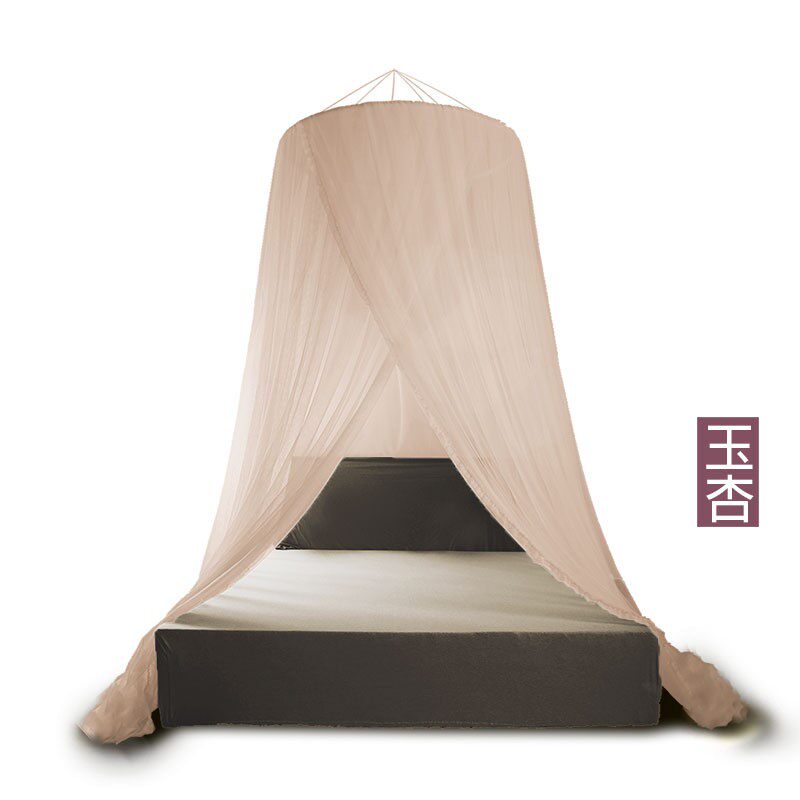 艾野圆顶吊顶蚊帐 公主落地式圆形宫廷蚊帐欧式加密吸顶整体帐身