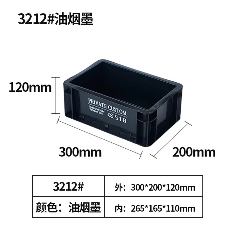工业风EU箱带孔物流周转箱收纳箱储物箱塑料鱼缸过滤箱养龟杂物盒图片