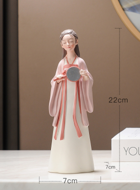 国风中式古装女孩小摆件人物家居装饰品客厅电视柜桌面送女生礼物