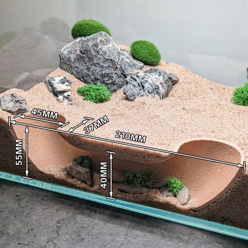 鱼缸造景爬宠乌龟鱼虾躲避屋洞创意地下洞穴造景饲养箱造景装饰